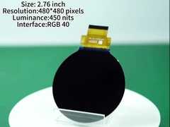 480*480 Hoogresolutie TFT-scherm aangepast 2,76 inch RGB TFT-scherm